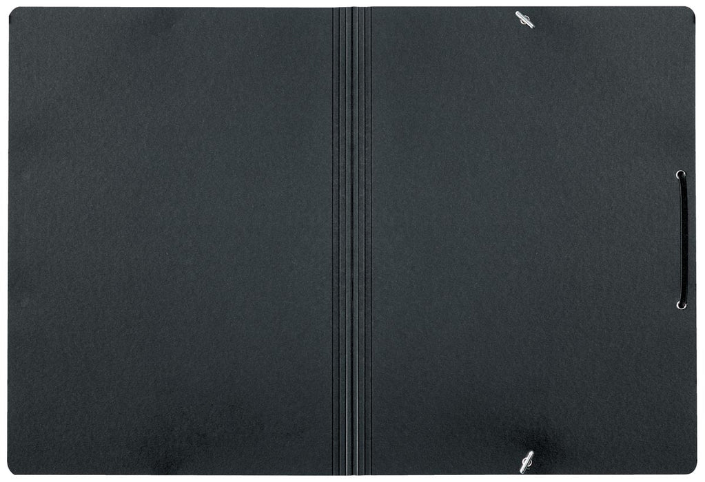 Leitz Recycle elastomap zonder kleppen, 100% gerecycled karton, A4-formaat, zwart met elastosluiting