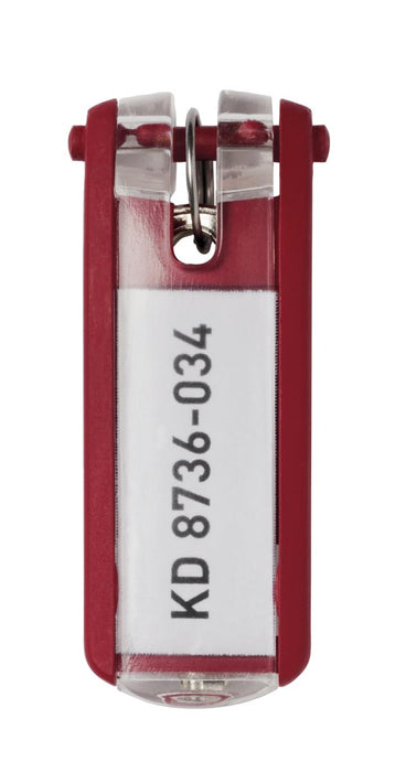 Duurzame sleutelhanger Key Clip, rood, set van 6 stuks