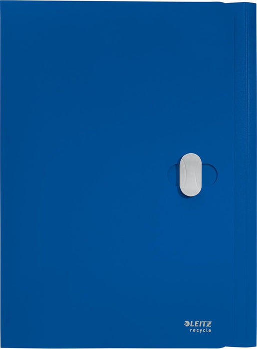 Leitz Recycle klepmap, gemaakt van PP, formaat A4, blauw, 10 stuks