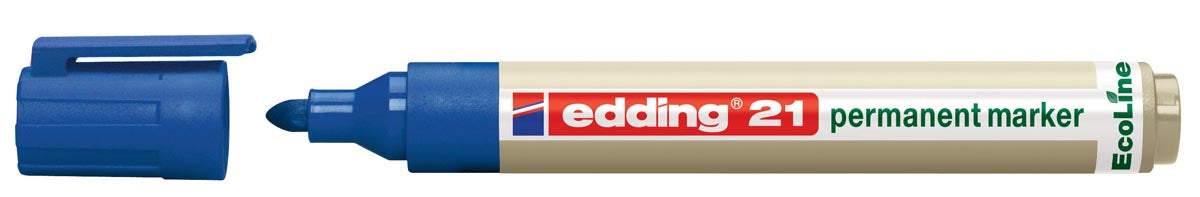 Edding permanente marker Ecoline e-21 in blauw met ronde punt