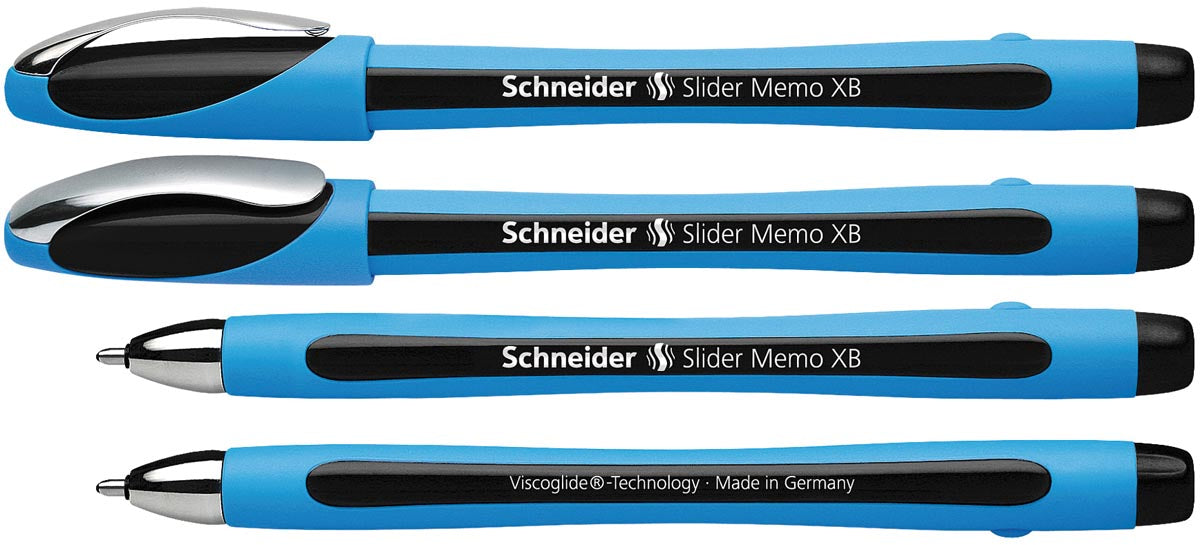 Schneider Pen Slider Memo XB zwart met ViscoGlide®-technologie