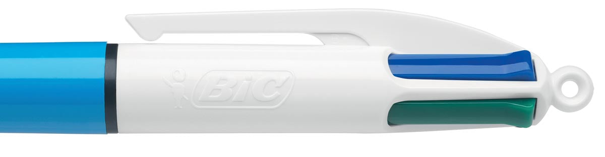 Bic 4 Kleuren Original, balpen, 0,32 mm, 4 klassieke inktkleuren, blauw