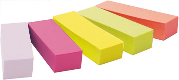 Post-it Notes Markers, ft 15 x 50 mm, geassorteerde kleuren, blister met 5 blokjes van 100 vel