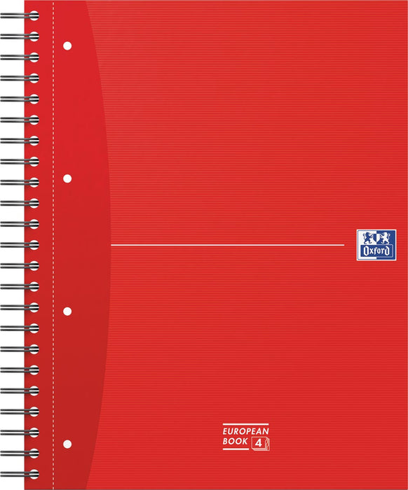 Oxford Office Essentials Europees Notitieboek, 240 pagina's, ft A4+, geruit, verschillende kleuren 5 stuks
