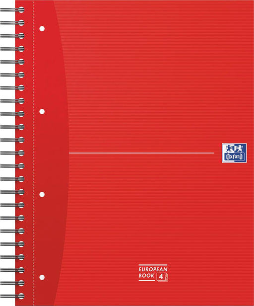 Oxford Office Essentials European Book, 240 bladzijden, ft A4+, geruit, geassorteerde kleuren 5 stuks, OfficeTown