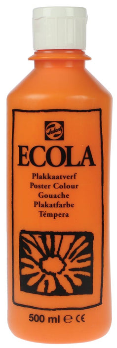 Talens Ecola plakkaatverf - Knijpflacon 500 ml, oranje