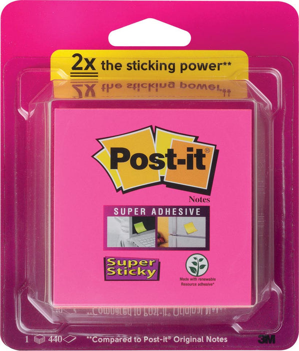 Post-it Super Sticky Notes kubus, 440 vel, ft 76 x 76 mm, geassorteerde regenboogkleuren