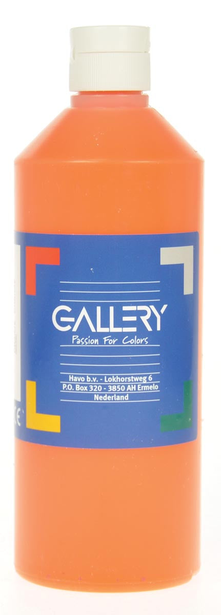Gallery plakkaatverf, flacon van 500 ml, oranje 6 stuks, OfficeTown
