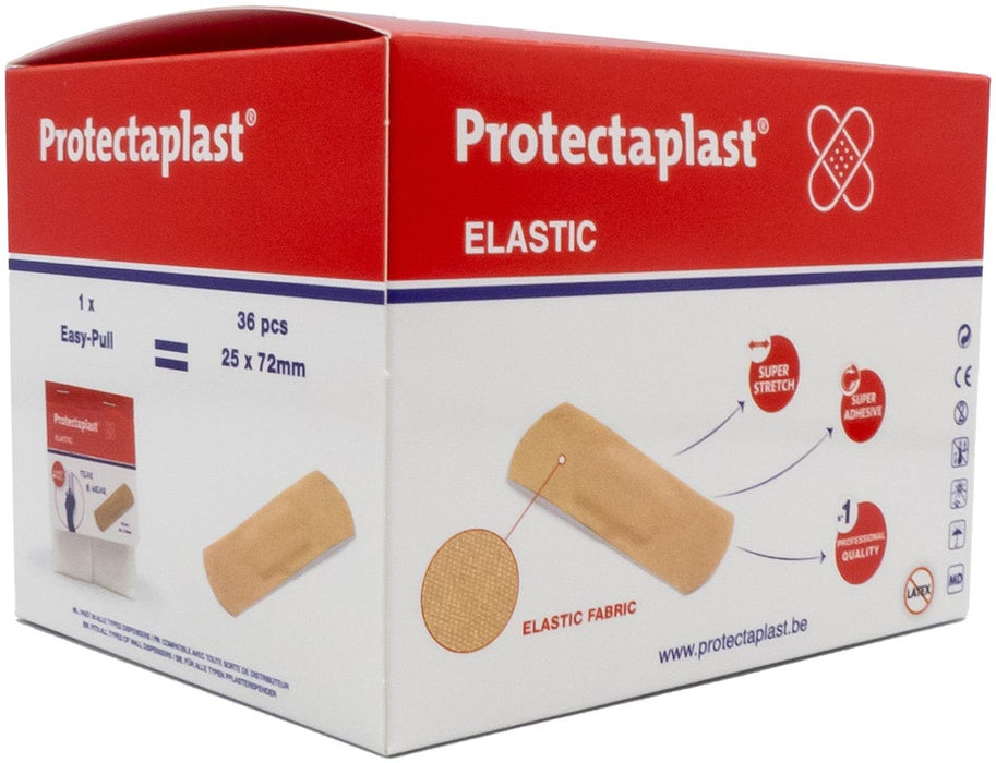 Beschermende Elastic Easy-Pull Pleisters, 25 x 72 mm, 5 dozen van 36 stuks