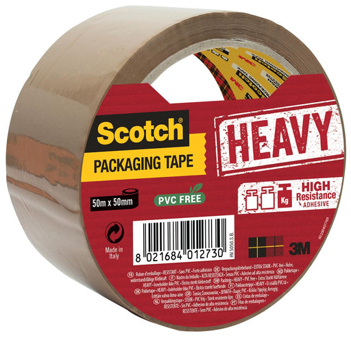 Scotch verpakkingsplakband Heavy, ft 50 mm x 50 m, bruin, per stuk 36 stuks, OfficeTown