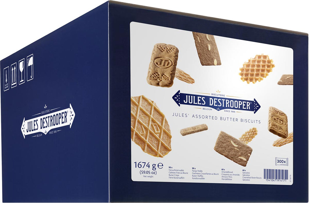 Jules Destrooper koekjes, Assortiment Boterkoekjes van Jules, doos van 300 stuks