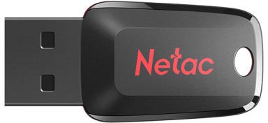 Netac U197 Mini USB 2.0 stick, 16 GB - Zwart/Rood, 30 MB/s Schrijfsnelheid, 110 MB/s Leessnelheid