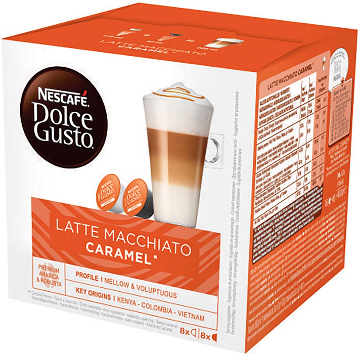 Nescafé Dolce Gusto koffiecapsules, Latte Macchiato Caramel, pak van 16 stuks Nescafé Dolce Gusto