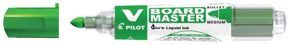 Pilot V-Board Master whiteboardmarker, ronde punt, 2,3 mm, groen 10 stuks, OfficeTown