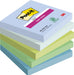 Post-it Super Sticky notes Oasis, 90 vel, ft 76 x 76 mm, geassorteerde kleuren, pak van 5 blokken 12 stuks, OfficeTown