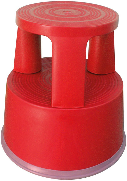 Q-CONNECT draaikruk plastic rood met 3 zwenkwieltjes