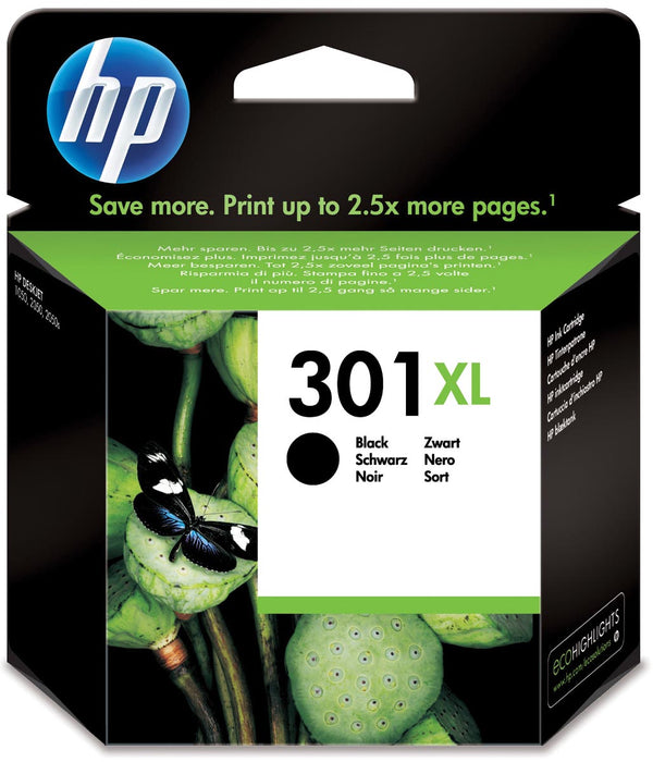 HP inktcartridge 301XL, 480 pagina's, OEM CH563EE, zwart