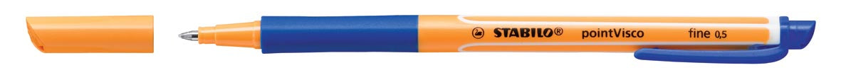 STABILO pointVisco roller, 0,5 mm, blauwe inkt met antislip gripzone