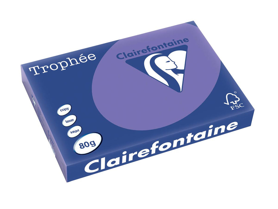 Clairefontaine Trophée Intens, A3, 80 g, 500 vellen, paars