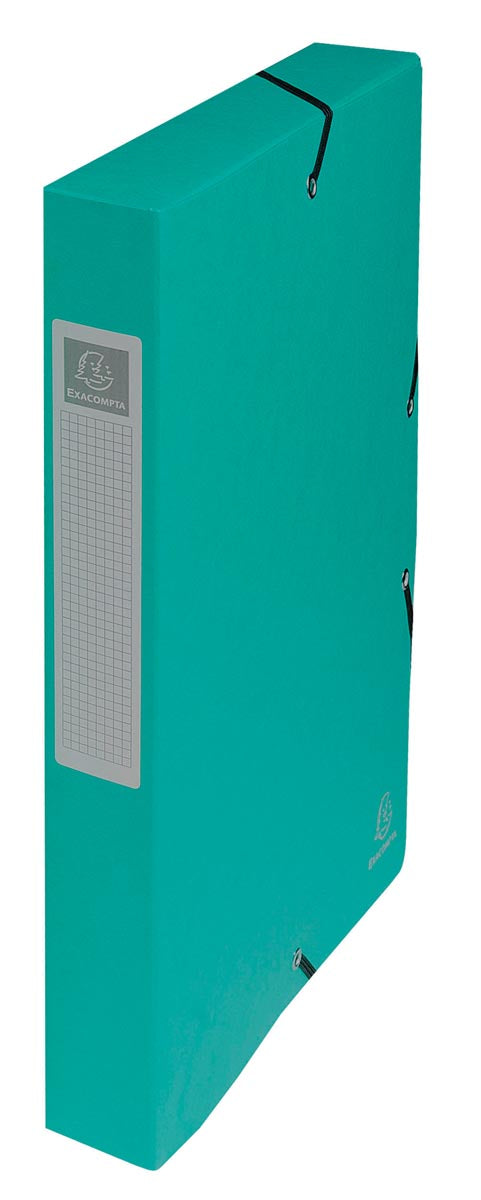 Exacompta elastobox Exabox groen, rug van 4 cm 8 stuks, OfficeTown