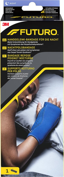 3M Futuro steunverband voor pols, nachtpolsbandage, verstelbaar, blauw - OfficeTown