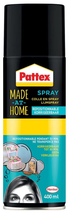 Pattex Made At Home Lijmspray Corrigeerbaar 400 ml - Lijm voor Diverse Materialen