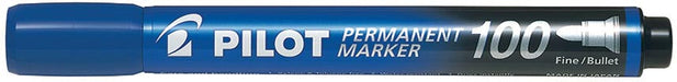 Pilot permanent marker 100, XXL doos met 15 + 5 stuks, blauw 12 stuks, OfficeTown
