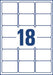 Avery J8161-25 adresetiketten ft 63,5 x 46,6 mm (b x h), 450 etiketten, wit 5 stuks, OfficeTown