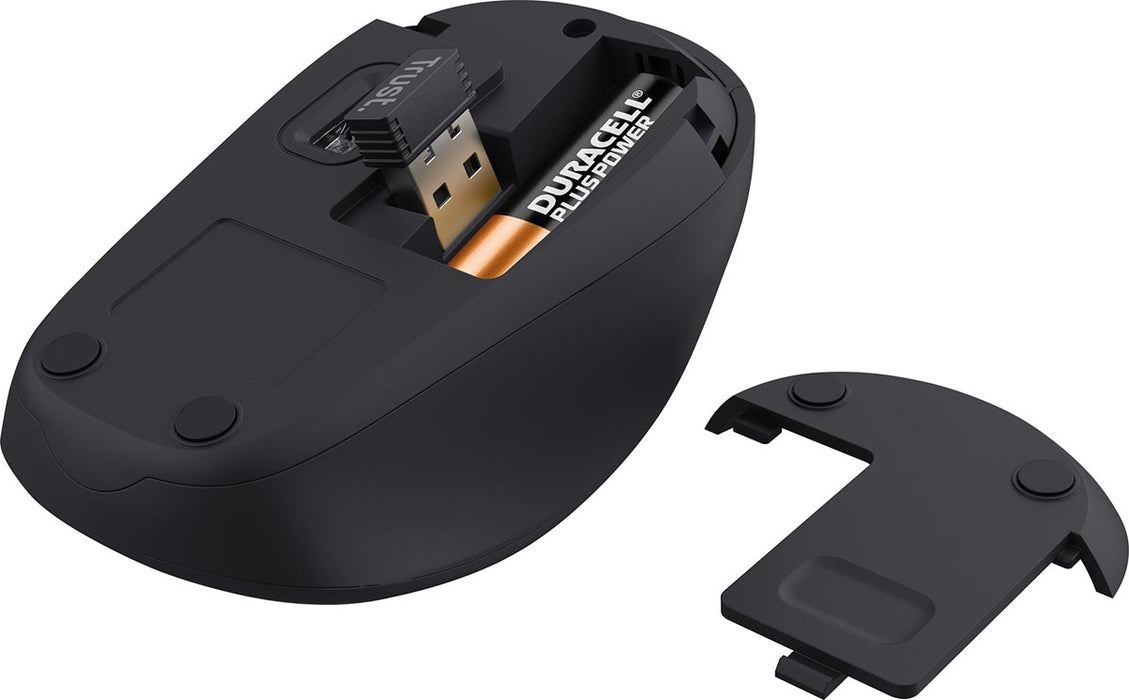Trust YVI+ draadloze muis Eco, rood met opbergbare micro-USB-ontvanger