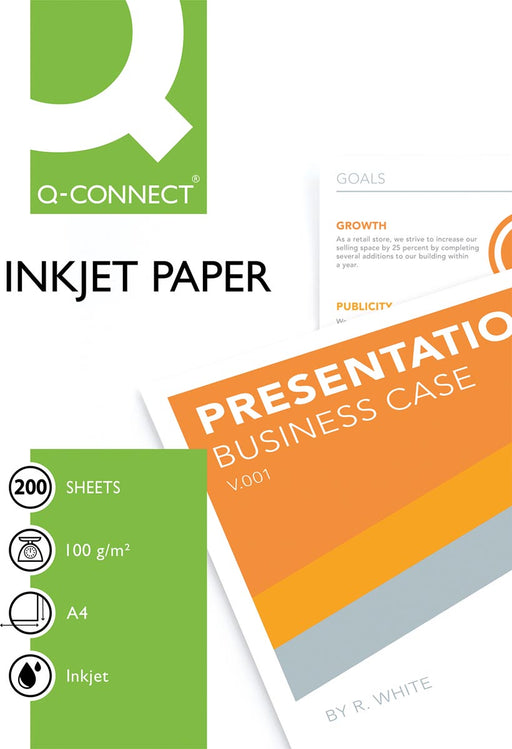 Q-CONNECT inkjet papier, ft A4, 100 g, pak van 200 vel, wit 5 stuks, OfficeTown
