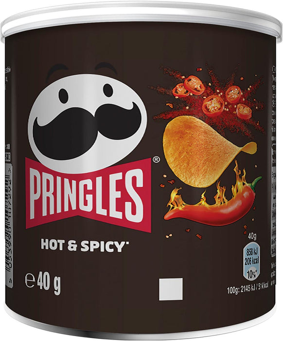 Pringles chips, 40g, hot & spicy 12 stuks