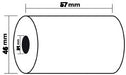 Exacompta thermische rekenrol ft 57 mm, diameter +-46 mm, asgat 12 mm, lengte 24 meter, pak van 5 rol 10 stuks, OfficeTown