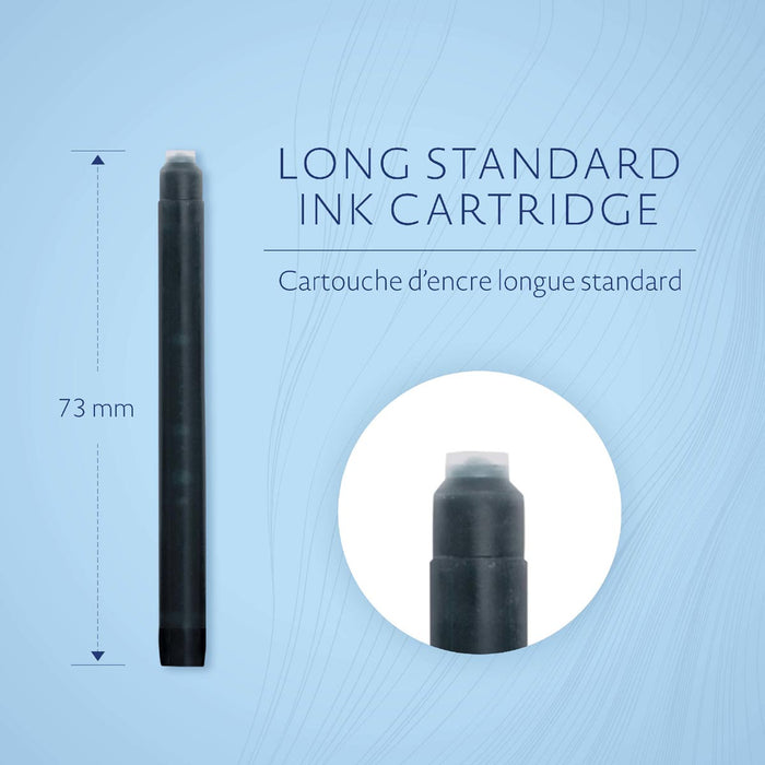 Waterman inktcartridges Standaard Lang, zwart (Intense), verpakking van 8 stuks