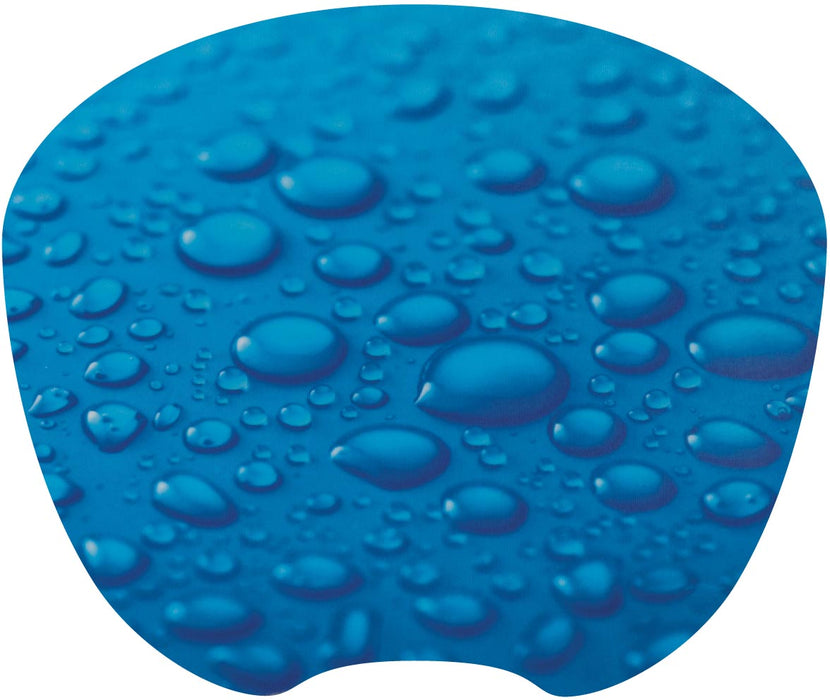Q-CONNECT Muismat met antislip regendruppels blauw