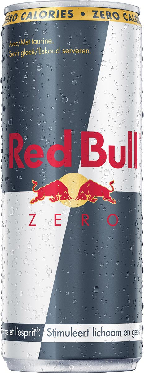 Red Bull energiedrank, zero, blik van 25 cl, pak van 4 stuks 6 stuks, OfficeTown