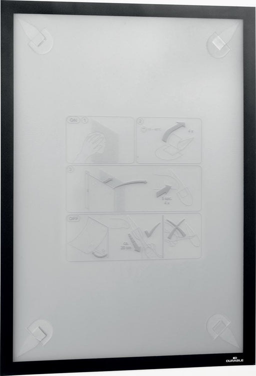 Durable Duraframe Wallpaper zelfklevend kader formaat A3, zwart 6 stuks, OfficeTown
