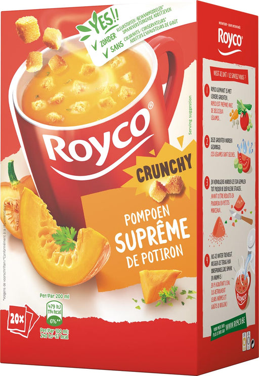 Royco Minute Soup pompoensuprême met croutons, pak van 20 zakjes 8 stuks, OfficeTown