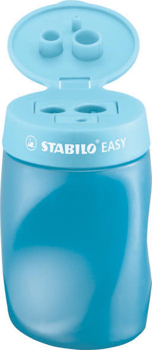 STABILO EASYsharpener - Potloodslijper voor rechtshandigen met 3 gaten, blauw