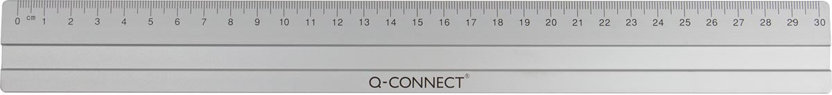 Q-CONNECT liniaal, aluminium, 30 cm