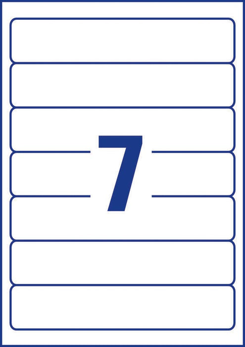 Avery Zweckform L4760-25 ordnerrugetiketten ft 19,2 x 3,8 cm (b x h), 175 etiketten, wit 5 stuks, OfficeTown