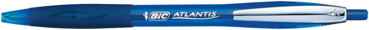 Bic Atlantis Soft balpen 1 mm, blauw, 12 stuks