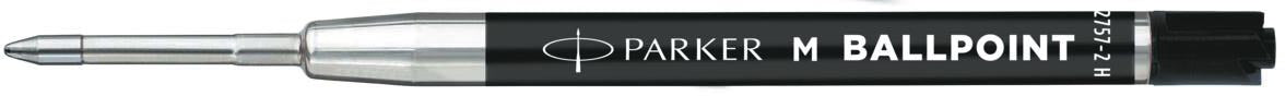 Parker Eco navulling voor balpen, in medium, zwart, 2 stuks in blister