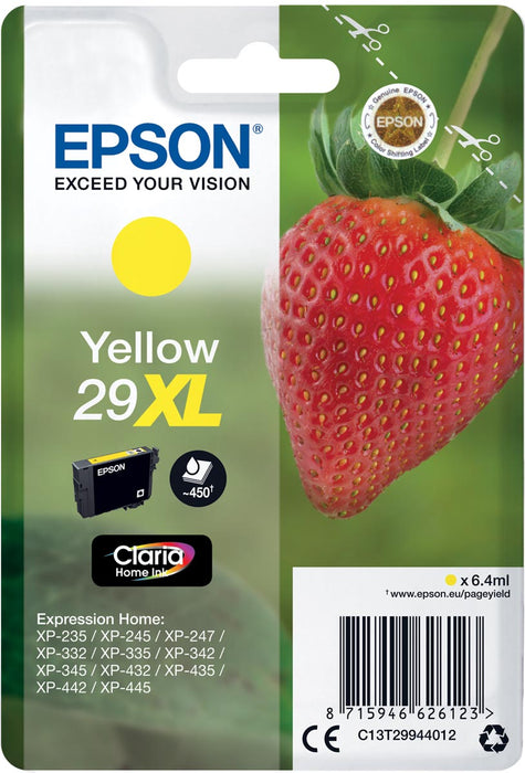 Epson inktcartridge 29XL, 450 pagina's, OEM C13T29944012, geel 10 stuks, OfficeTown