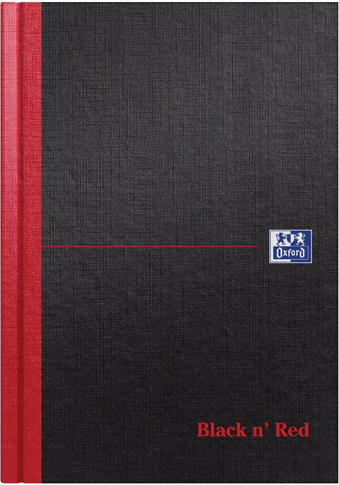 Oxford Black n' Red notitieboek, ft A5, gelijnd, 192 bladzijden