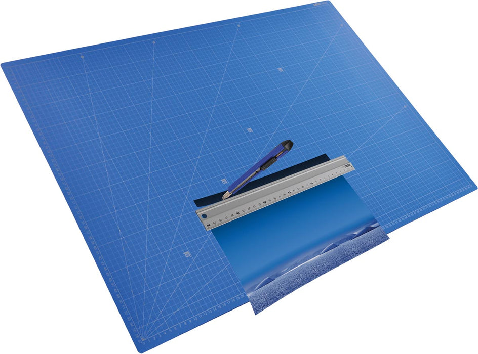 Desq Professionele snijmat met zelfherstellend oppervlak, blauw, afmetingen 60 x 90 cm