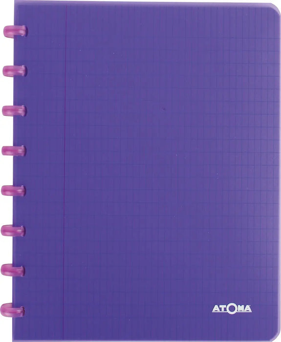 Atoma Trendy notitieboek, A5-formaat, 144 pagina's, PP, commercieel geruit, verschillende kleuren 10 stuks