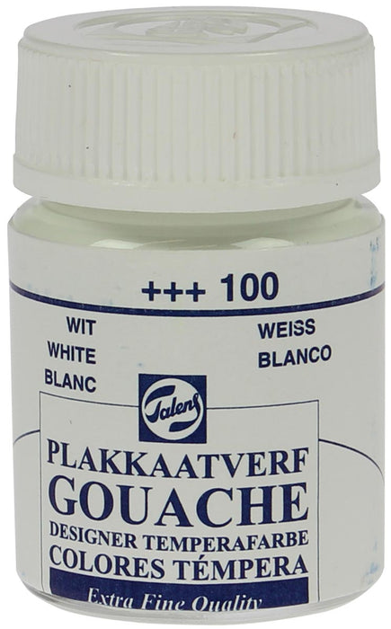 Talens plakkaatverf Extra Fijn flacon van 16 ml, wit 10 stuks, OfficeTown