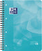 Oxford School Projectbook spiraalschrift, ft A4+, 4-gaats, gelijnd, aqua blauw 5 stuks, OfficeTown