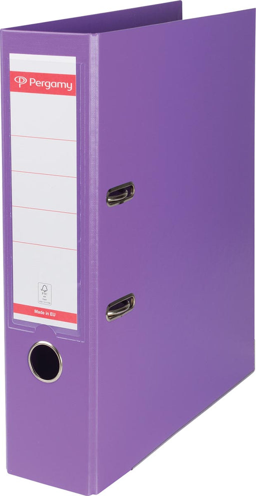 Pergamy ordner, voor ft A4, volledig uit PP, rug van 8 cm, violet 10 stuks, OfficeTown