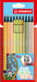 STABILO Pen 68 viltstift, kartonnen etui van 10 stuks in geassorteerde zachte kleuren 6 stuks, OfficeTown